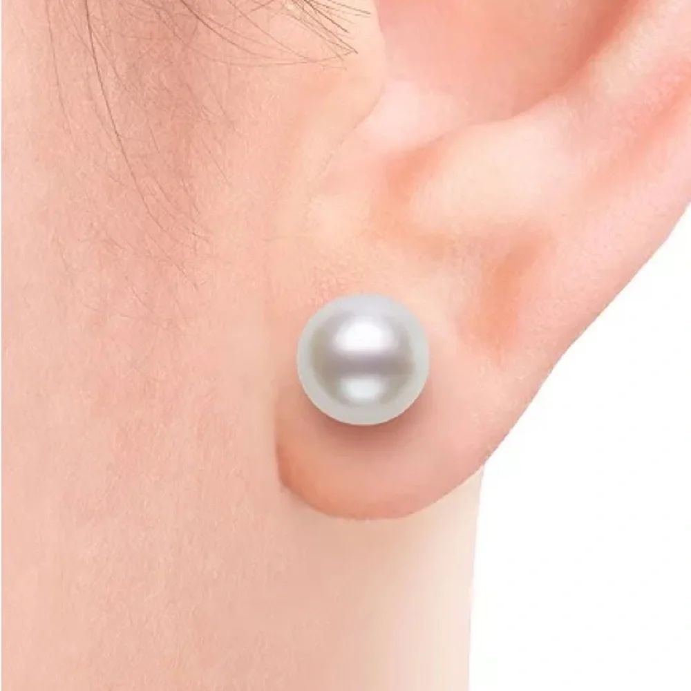 14K Solid Gold Freshwater Cultured Pearl Earrings – FREE APPRAISAL- Gift for her - Picture 2 of 3